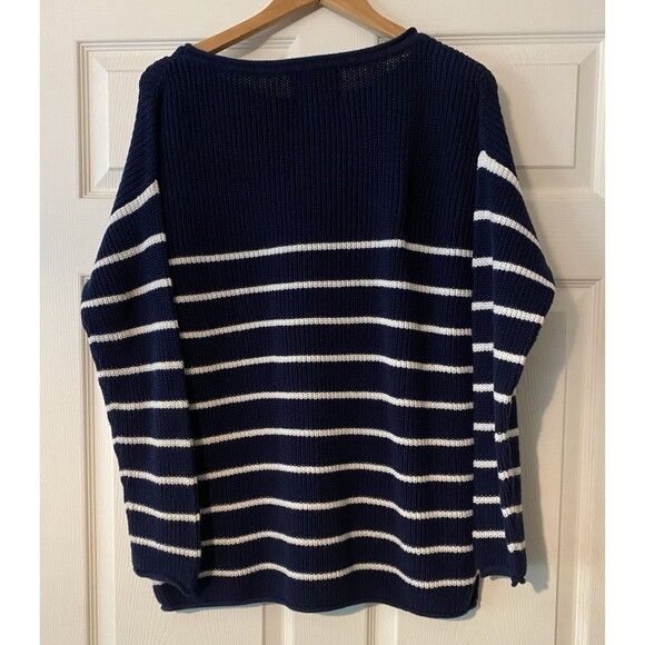 Penn State striped knit sweater with logo size XL Emerson Street PSU Football - Picture 7 of 7